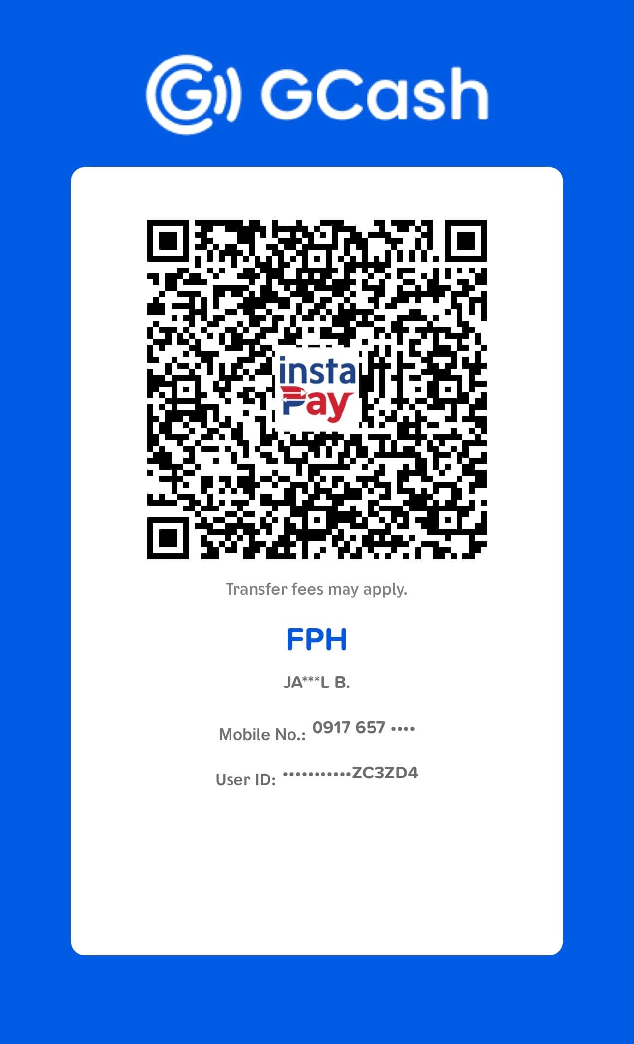 GCash QR code for supporting Freediving Philippines
